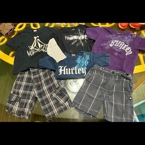 4 Shirts• 2 Shorts 3T Lot. Volcom, Hurley, DC Surf/ Skate